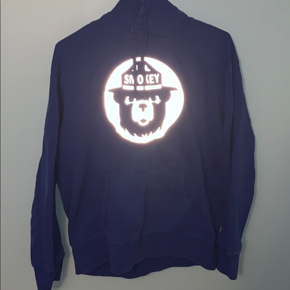 Smokey the bear reflective hoodie